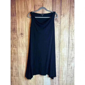 Eileen Fisher Jersey Knit Scoop Neck Black Dress Size S